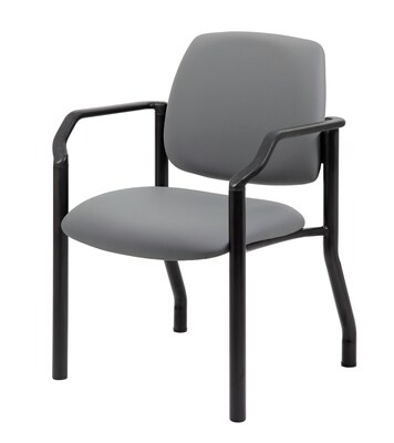 Boss Vinyl Guest Chair, Gray (B9591AM-GY)