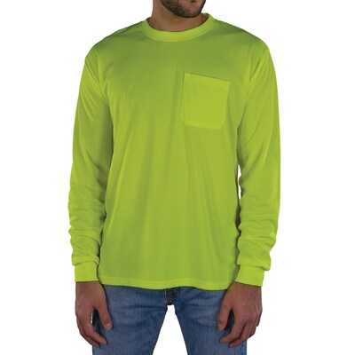 Ergodyne GloWear 8093 High Visibility Long Sleeve T-Shirt, Lime, 2XL (21816)