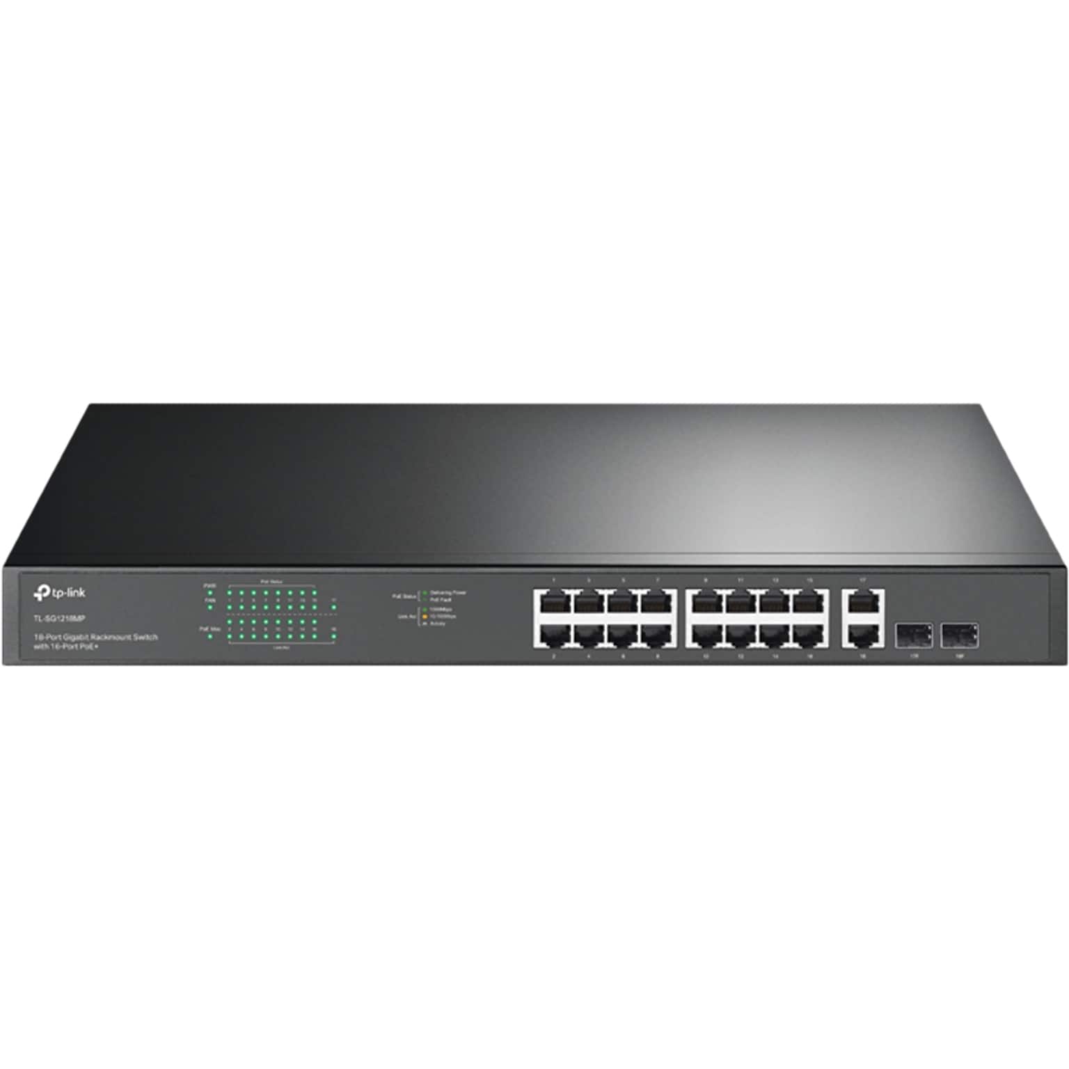 TP-LINK 18-Port Gigabit Ethernet PoE Unmanaged Switch, Black (TL-SG1218MP)