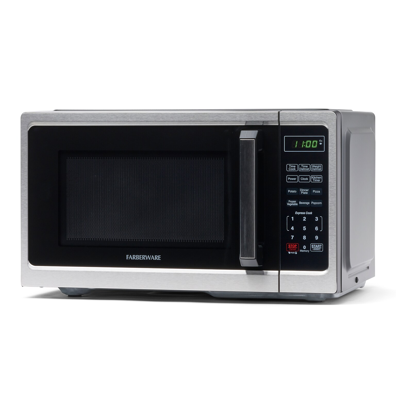 Farberware Classic 0.9 Cu. Ft. Countertop Microwave, Stainless Steel (FM09SS)