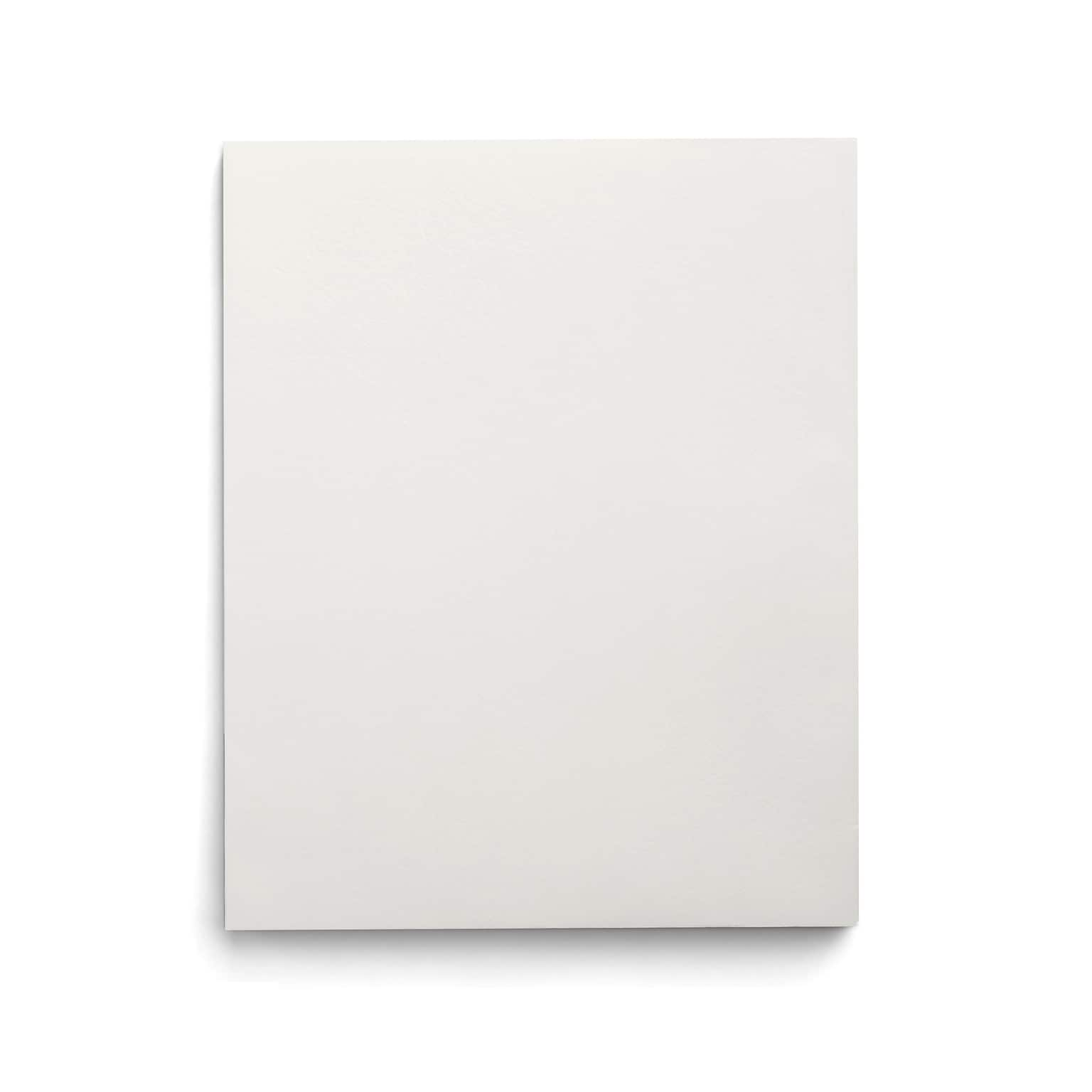 Staples Smooth 2-Pocket Paper Folder, White, 25/Box (50760/27537-CC)