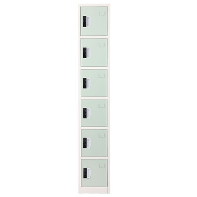AdirOffice 72"H 6-Tier Misty Green Storage Locker (ADI629-206-MGRN-DL)
