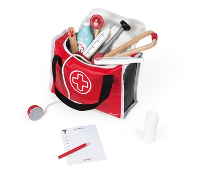 My First Doctors Bag, Red, 11 Pieces/Set (JND06513)