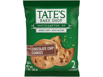 Tate's Bake Shop Chocolate Chip Cookies, 1 oz, 32/Carton (TBS07134)