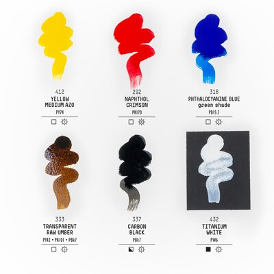 Liquitex Professional Acrylic Ink, Essential Colors, 30 mL Bottles, 6/Pack (LIQ3699314)