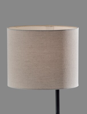 Adesso Wyatt Supercharger Incandescent Desk Lamp, 22"H, Black/Beige (2610-01)
