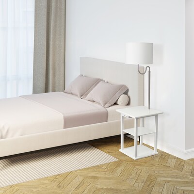 Simple Designs 57" Floor Lamp with Drum Shade, White (LF2016-WHT)