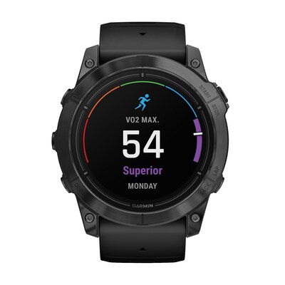 Garmin epix Pro (Gen 2) Standard Edition Smartwatch, 51-mm, Slate Gray Steel Bezel with Black Band (010-02804-20)