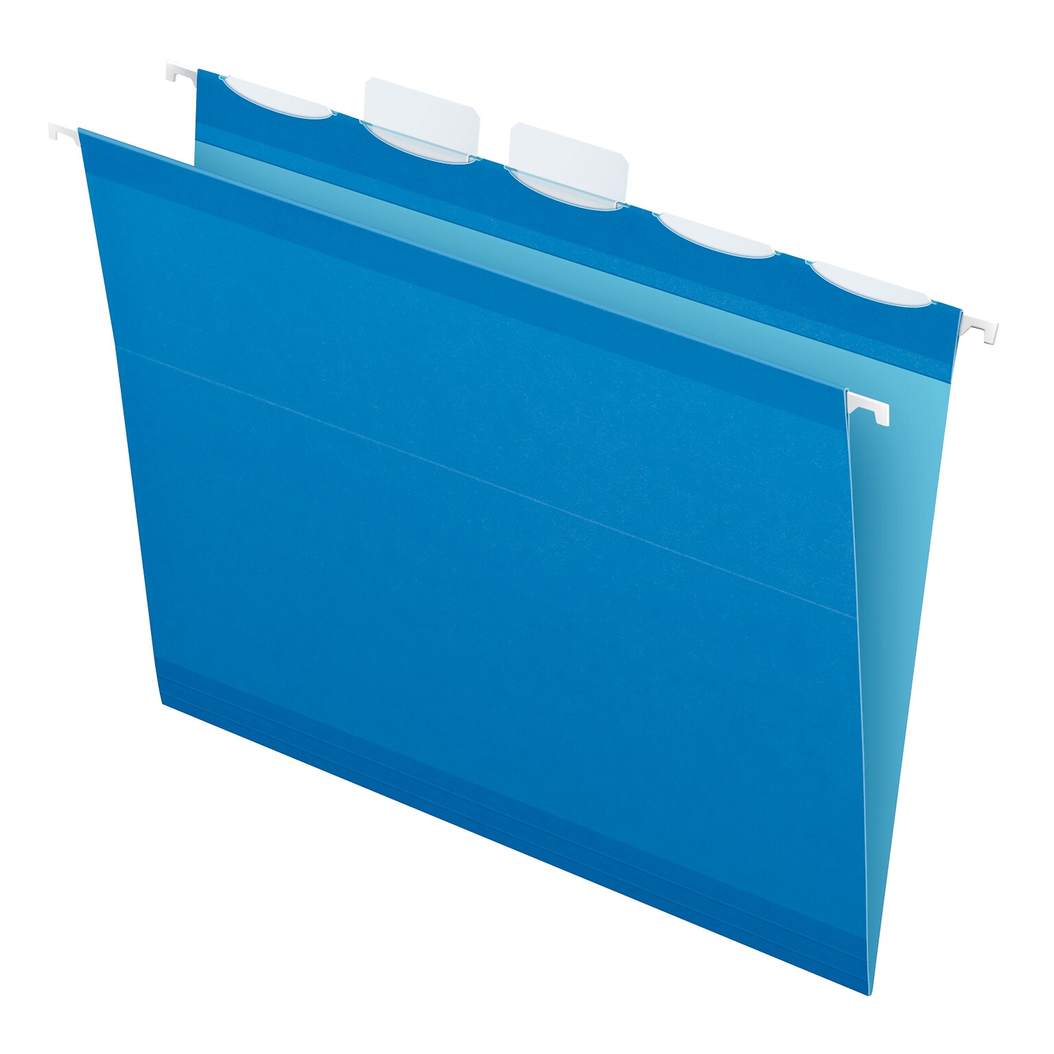 Pendaflex Ready-Tab Premium Reinforced Hanging File Folder, 5-Tab, Letter, Blue, 25/Box (42622)