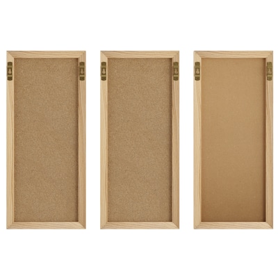 Martha Stewart Everette Cork Board, Chalk Board, Letter Board Set, Light Natural Woodgrain Frame, 18" x 24" (BRDK202210111LN)