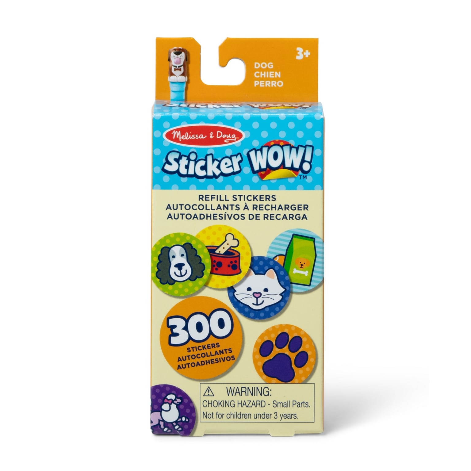 Melissa & Doug Sticker WOW! Refill Stickers Dog, Assorted Colors, 300 Stickers/Box, 8 Boxes/Pack (50332)