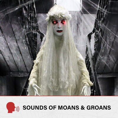 Haunted Hill Farm Life-Size Animatronic Ghost Bride (HHLADY-2FLSA)