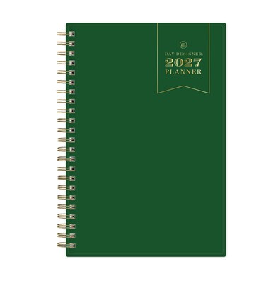 2027 Blue Sky Day Designer 5 x 8 Weekly & Monthly Planner, Green (163794)