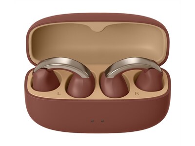 JVC Nearphones Wireless Open-Ear Earbuds, Bluetooth, Maroon (HANP1TT)