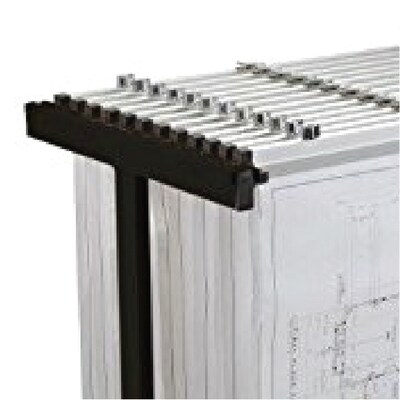 AdirOffice Expandable Blueprint Mobile Plan Center Large File Storage Hanging Rack, Black (615-BLK-KIT1)
