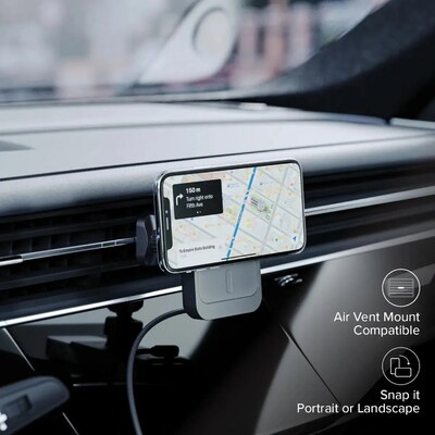 ALOGIC Matrix Magnetic Wireless Car Charger, 1.64 ft., Black (MSCCM)