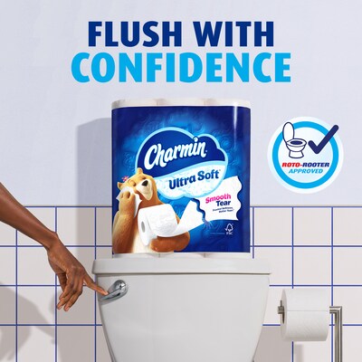 Charmin Ultra Soft Mega Toilet Paper, 220 Sheets/Roll, 24 Rolls/Pack (88000)
