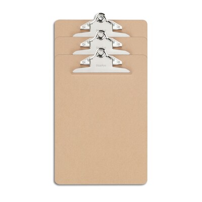 Staples Hardboard Clipboards, Letter Size, Natural Brown, 3/Pack (44291)