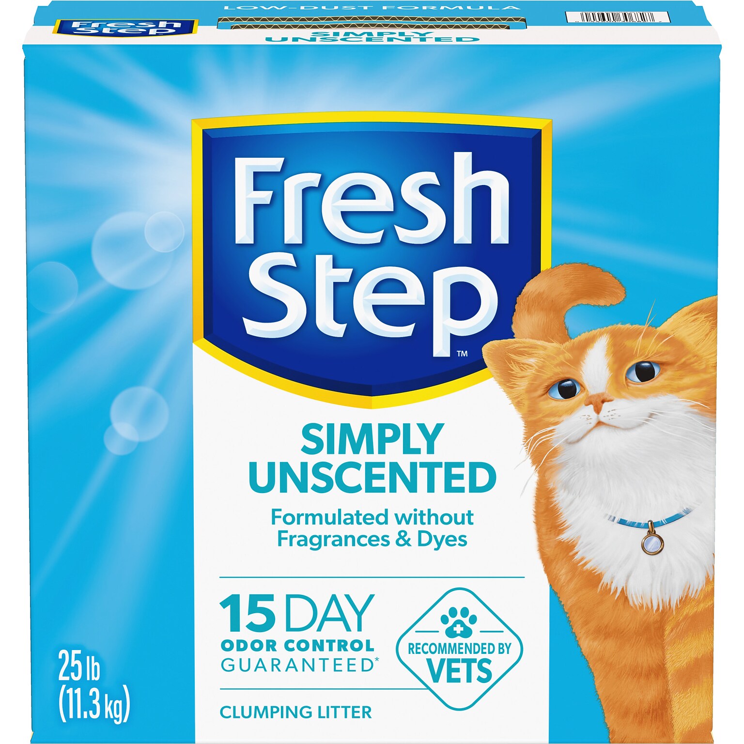 Fresh Step Simply Unscented Clumping Litter, 25 lb. Box (30682)
