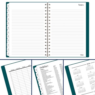 2027 Mead Essentials 6" x 8.5" Calendar Year Weekly & Monthly Planner, Plastic Cover, Teal (CRW430L4227)