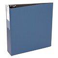Avery 3 3-Ring Non-View Binders, Blue/Black Interior (04600)