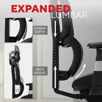 Staples Hyken Pro Ergonomic Fabric Swivel Task Chair, Black (ST63228)