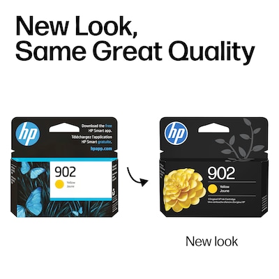 HP 902 Yellow Standard Yield Ink Cartridge, Prints Up to 315 Pages (T6L94AN#140)