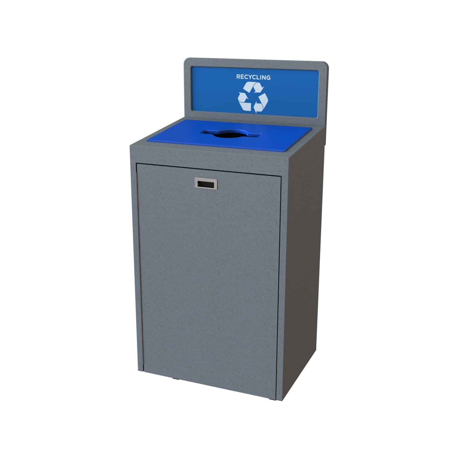 CleanRiver TIM Plastic Recycling Bin, 36 Gallon, Gray (TIM36-1-R-GY)