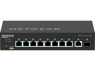 Netgear AV Line 9-Port Gigabit Ethernet Managed Switch, Black (GSM4210PD-100NAS)