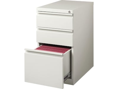 Quill Brand® 3 File Drawers Vertical File Cabinet, Locking, Gray, Letter, 19.88D (13441D-CC)