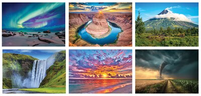 Custom Luxe Amazing Nature Stapled Wall Calendar