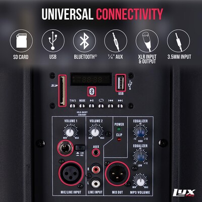 LyxPro 8 Inch Portable PA Speaker (LYXSPA8)