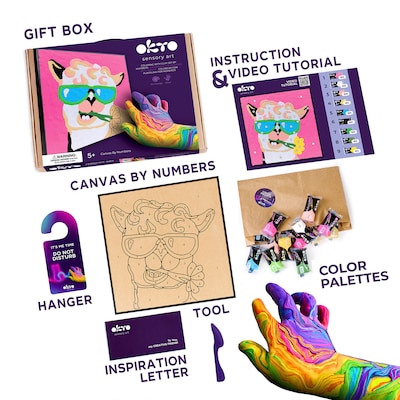 OKTO Clay-by-Number Llama Air-Dry Clay Art Kit, 17/Set (OKT20030)