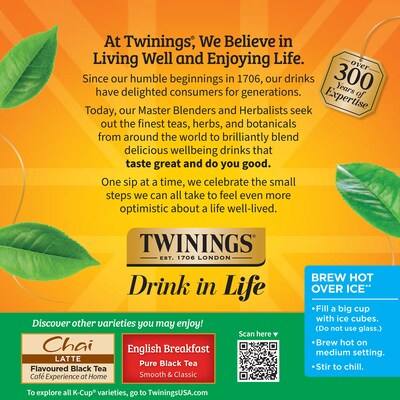 Twinings Irish Breakfast Black Tea, Keurig® K-Cup® Pods, 24/Box (TNA87303)