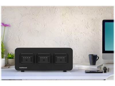 Luxor KwikBoost EdgePower 3-Bay Base Desktop Charging Station, Black (KBEP-BASE3)