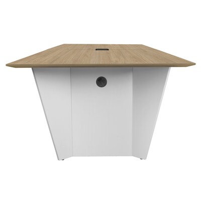 Regency Array 120" W Conference Table w/ Power Data Grommet, Noble Oak/White (ACT12048NOWH)