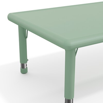 Flash Furniture Wren Rectangular Activity Table, 24" x 48", Height Adjustable, Sage (YUYCX012RECTSGE)