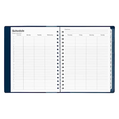 2026–2027 Staples 7" x 9" Academic Weekly and Monthly Appointment Book, Navy (ST60360-27)