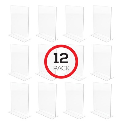 Staples® Sign Holder, 8.5" x 11", Clear Plastic, 12/Pack (28180)