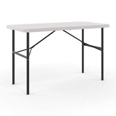 Quill Brand® Folding Table, 48L x 24W, Gray Granite (79203/54406)