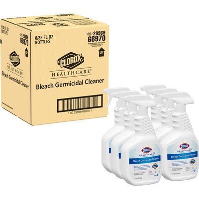 Clorox Healthcare Bleach Germicidal Cleaner Spray, Unscented, 32 oz., 6/Carton (CLO 068970CT)