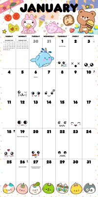 2026 Willow Creek Kawaii 12" x 12" Monthly Wall Calendar (51665)
