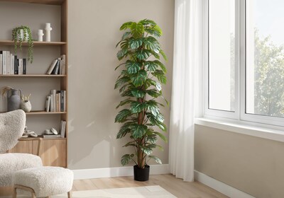 Monarch Specialties Inc. 83 Artificial Monstera Tree in Pot (I 9521)