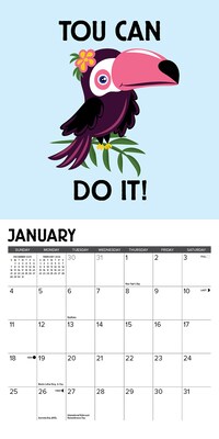 2026 Willow Creek Pun Intended 7" x 7" Monthly Wall Calendar (53720)