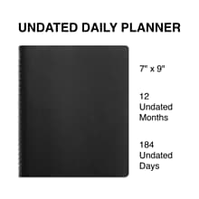 2024 Staples 7 x 8.75 Daily Planner, Black (ST60461-24)
