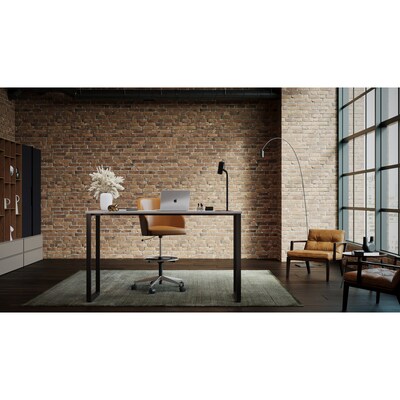 Hirsh Standing Height Computer and Office Desk, 72" x 30", Black/Gray Elm (23953)