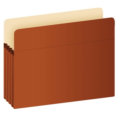Pendaflex Reinforced File Pocket, 5 1/4 Expansion, Legal Size, Redrope, 50/Carton (ESSS36GCT)
