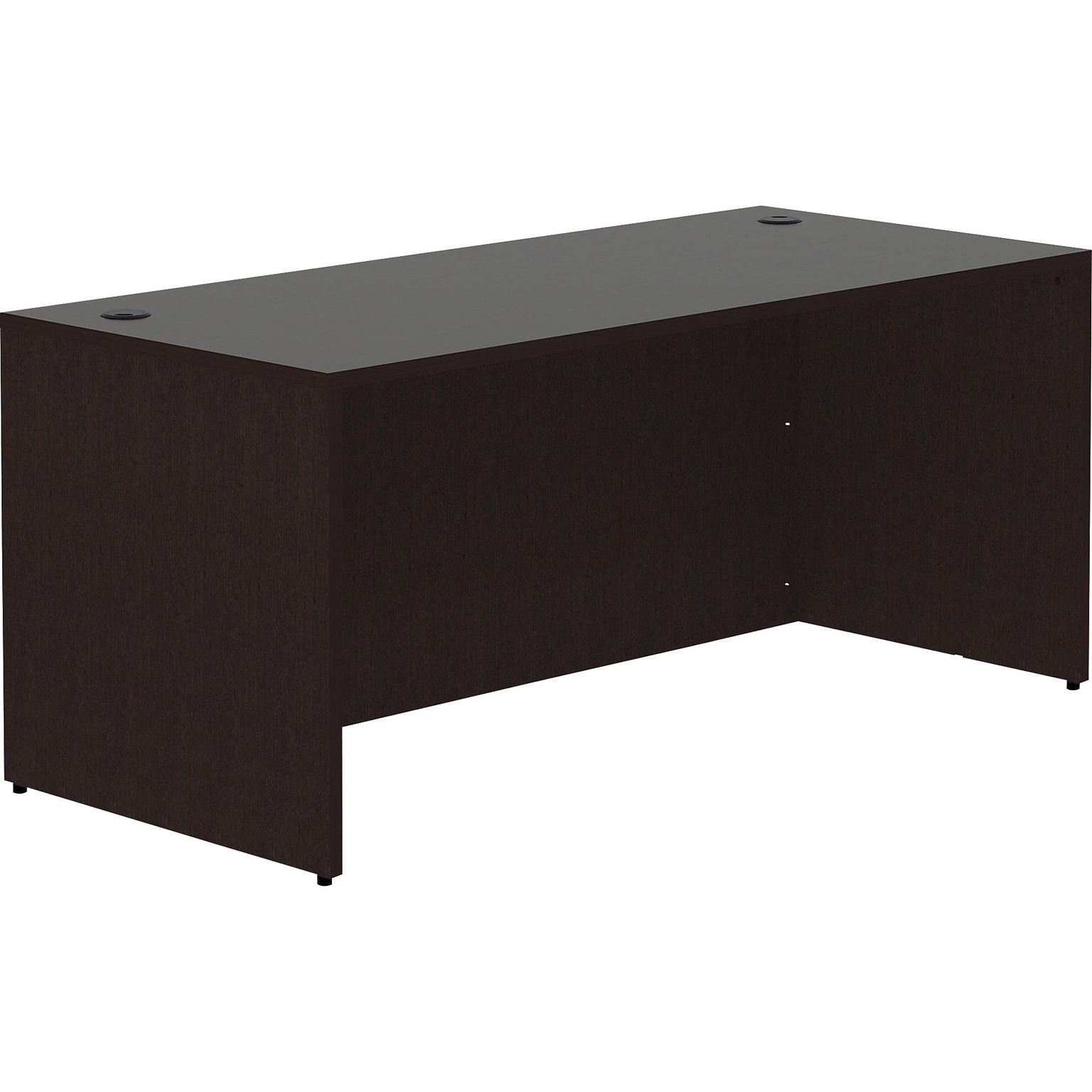 Lorell Essentials 66 W Executive Desk Shell, Espresso Brown (LLR18207)