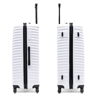 DUKAP Adly 33.27" Hardside Suitcase, 4-Wheeled Spinner, TSA Checkpoint Friendly, White (DKADL00XL-WHI)