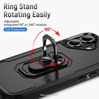 SaharaCase Raider Series Heavy Duty Phone Case for iPhone 17, Shock Absorbing, Black (CP00910)